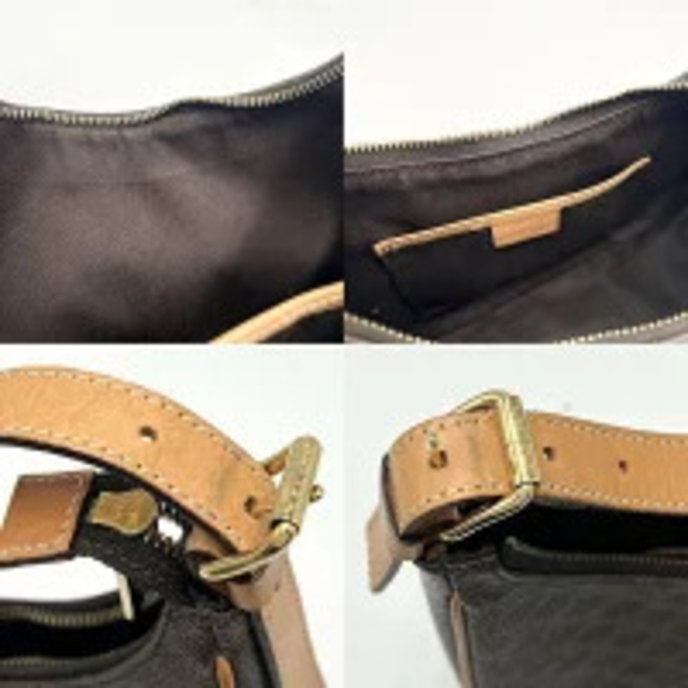 Celine Macadam One Handbag Shoulder Bag Canvas Leather Brown - Picture 6 of 7